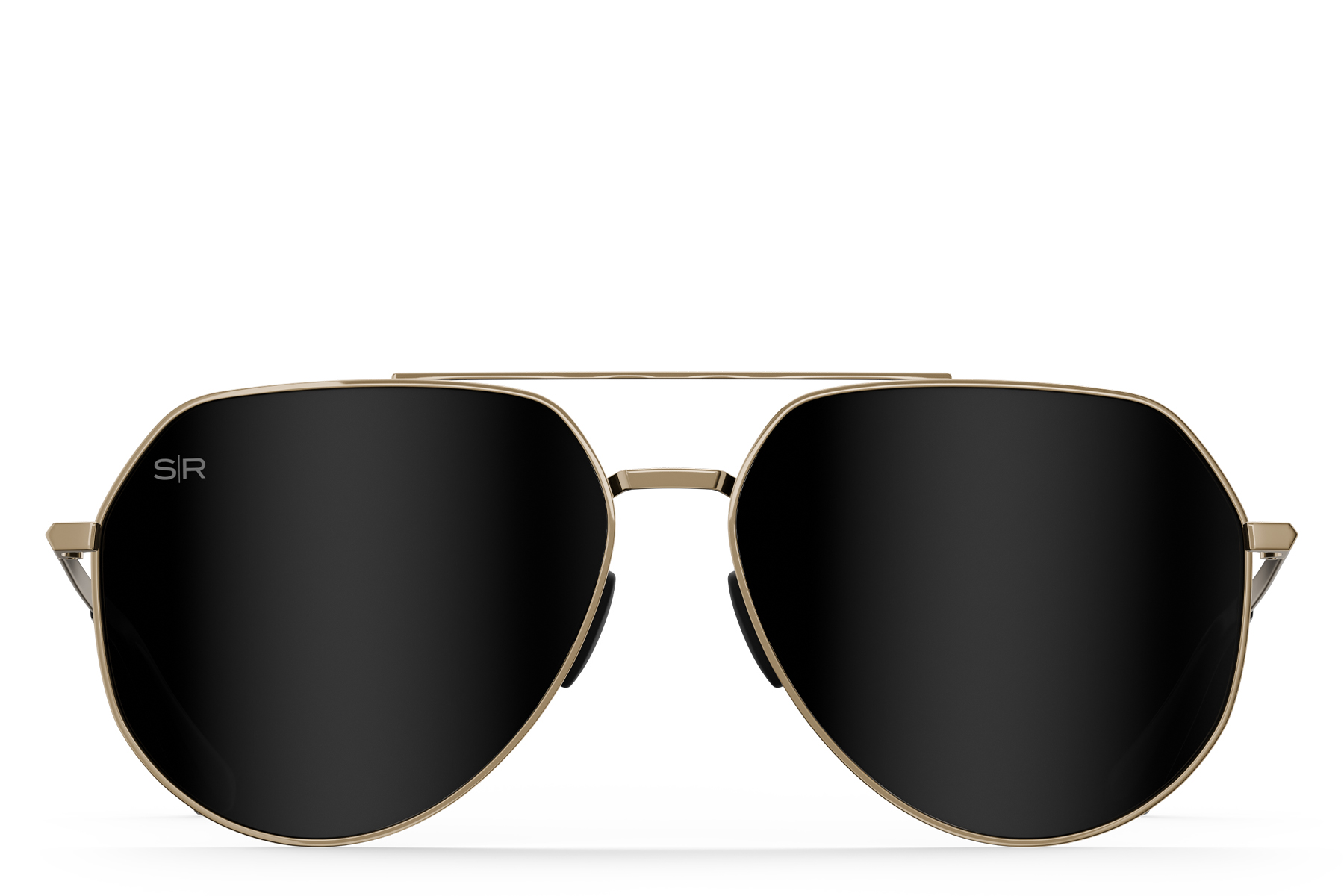 Tangle Free Aviator Hex - Black Gold Polarized – Shady Rays 