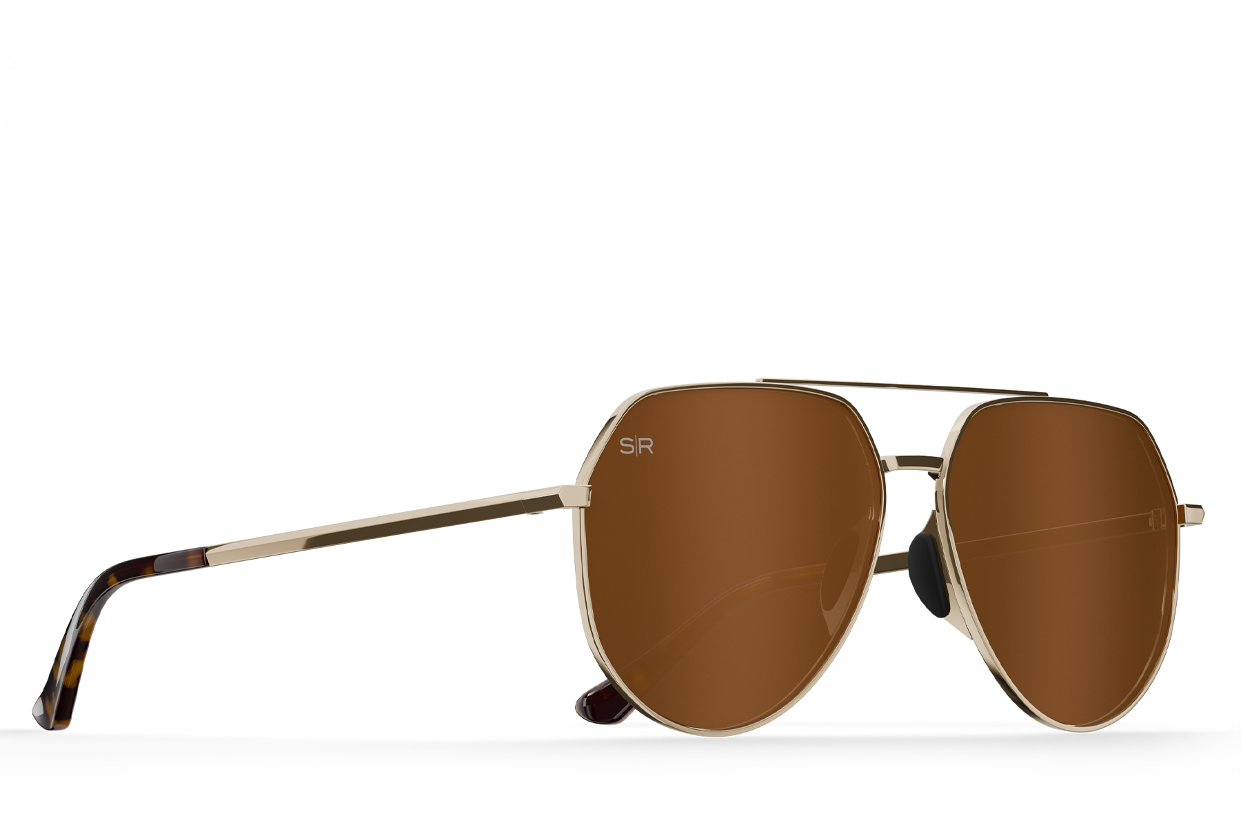 Tangle Free Aviator Hex - Amber Gold Polarized – Shady Rays  display picture 3