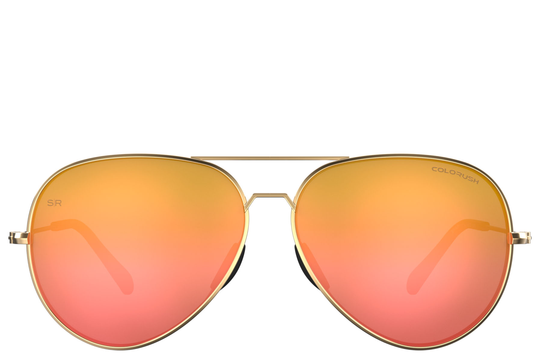 Retro Polarized Aviator Sunglasses with Polycarbonate Frame Retro 1980 main image 2