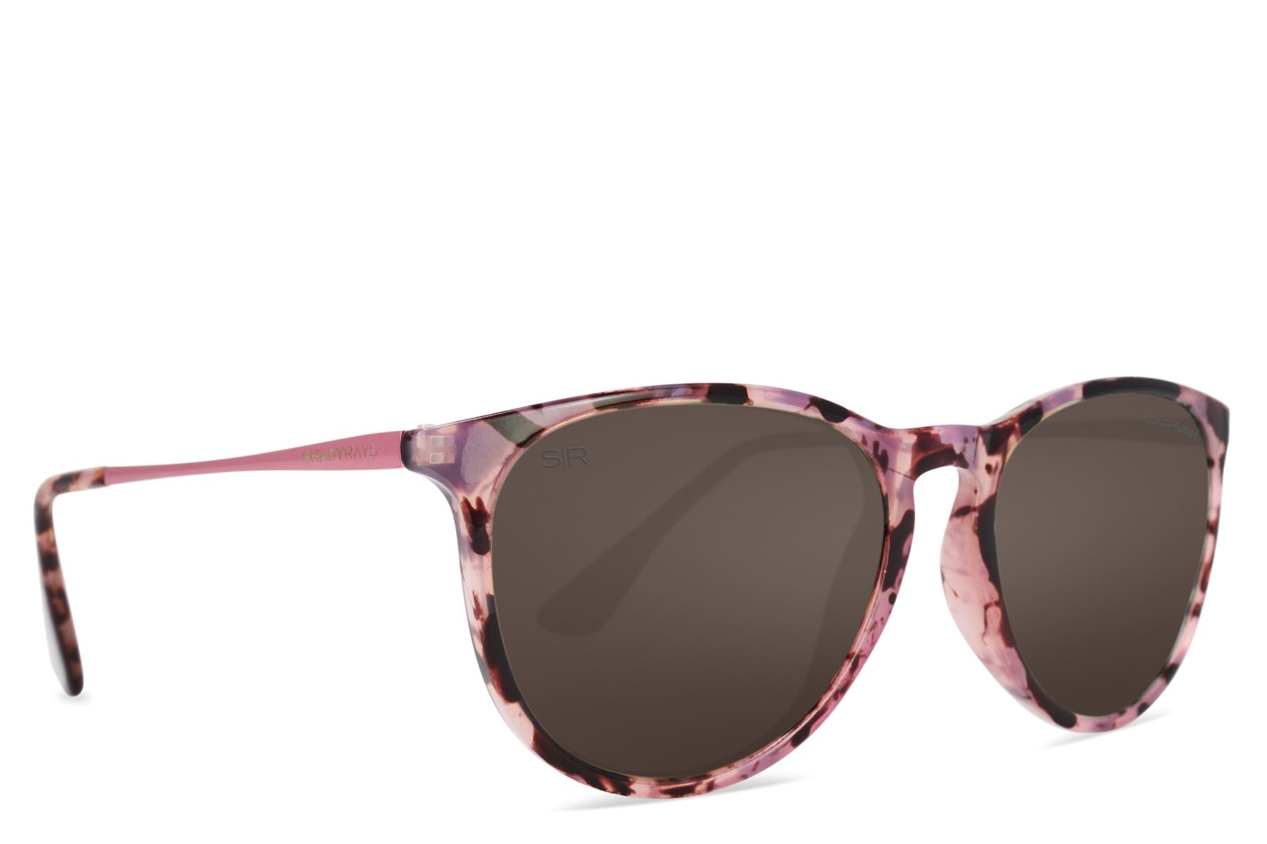 Ray-Ban tortoise Frame Sunglasses with pink Mirrored Lenses CLUBMASTER WAY Sunglasses in Pink Tortoise On Gold and Clear  main image 2