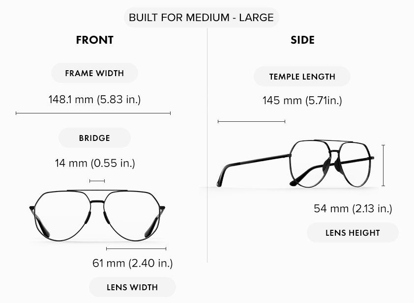 Tangle Free Aviator Hex - Amber Gold Polarized - fit guide