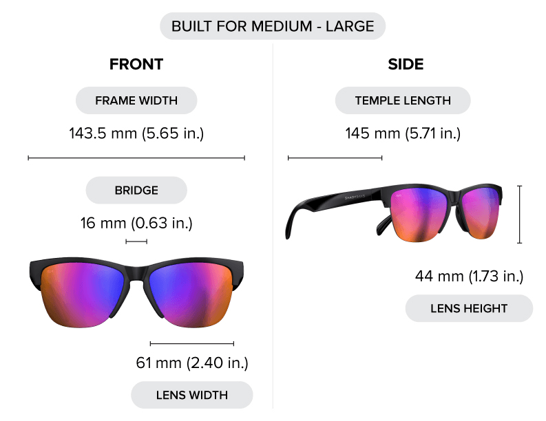 Cascade Shift - Agave Ice Polarized - fit guide